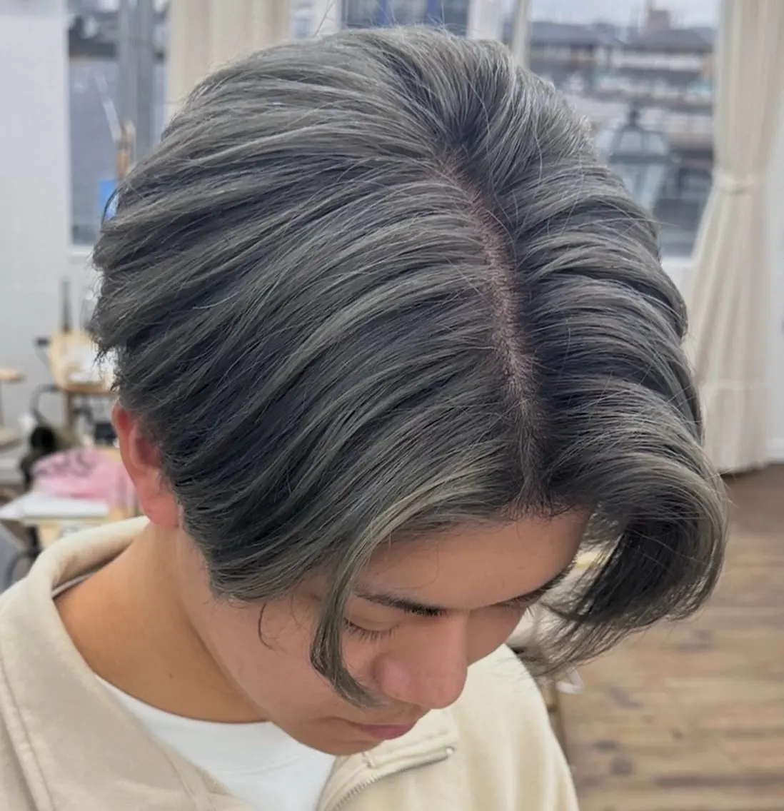 ショート カラー パーマ メンズ カット ヘアカラー パーマ メンズ特化✂️ 小枝 優生のヘアスタイル