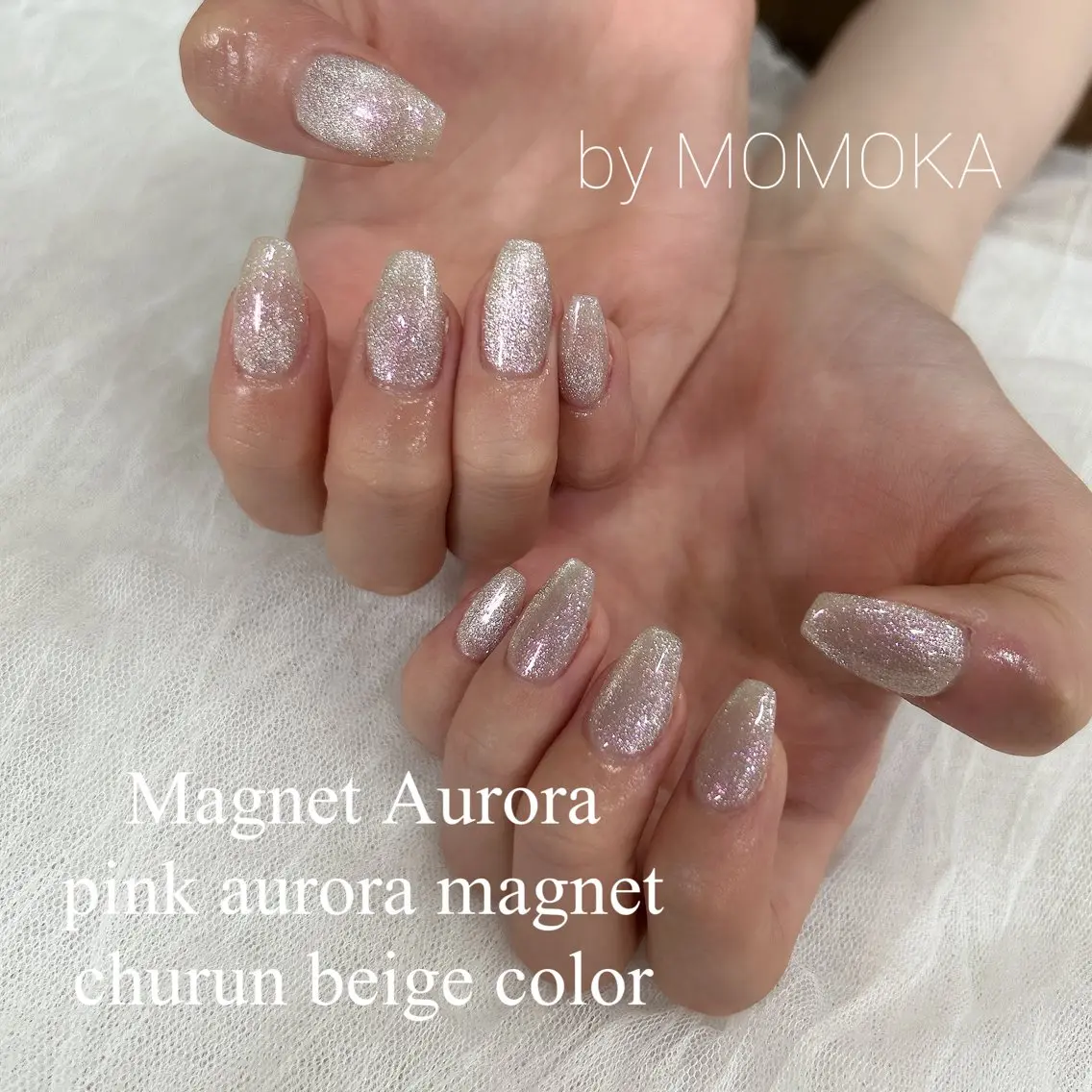 ネイル オーロラネイル マグネットネイル Momo nailsalonのネイルデザイン