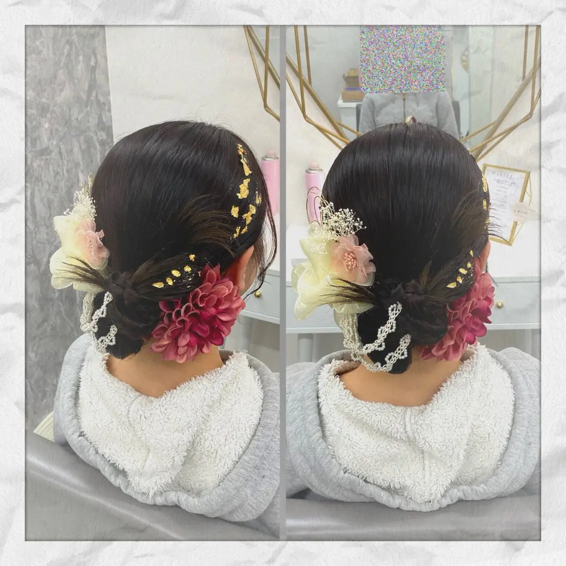 セミロング ヘアアレンジ 卒業式のヘアスタイル ヘアセット ヘアセット/着付け 𓇼 まつもと𓇼のその他イメージ