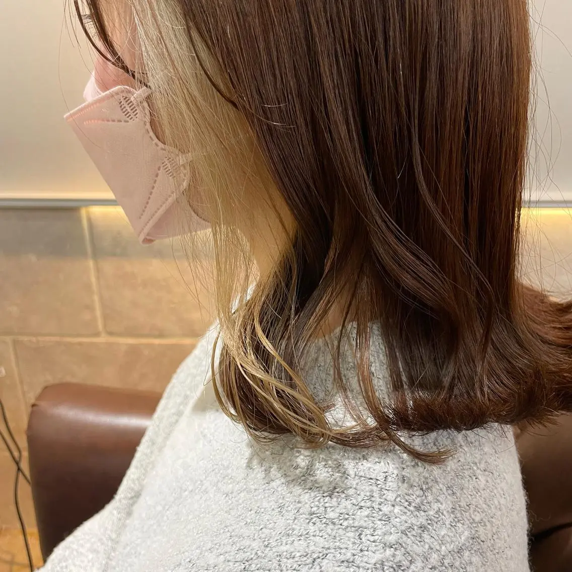 セミロング カラー ヘアカラー トリートメント FERIAあべの KARINのヘアスタイル