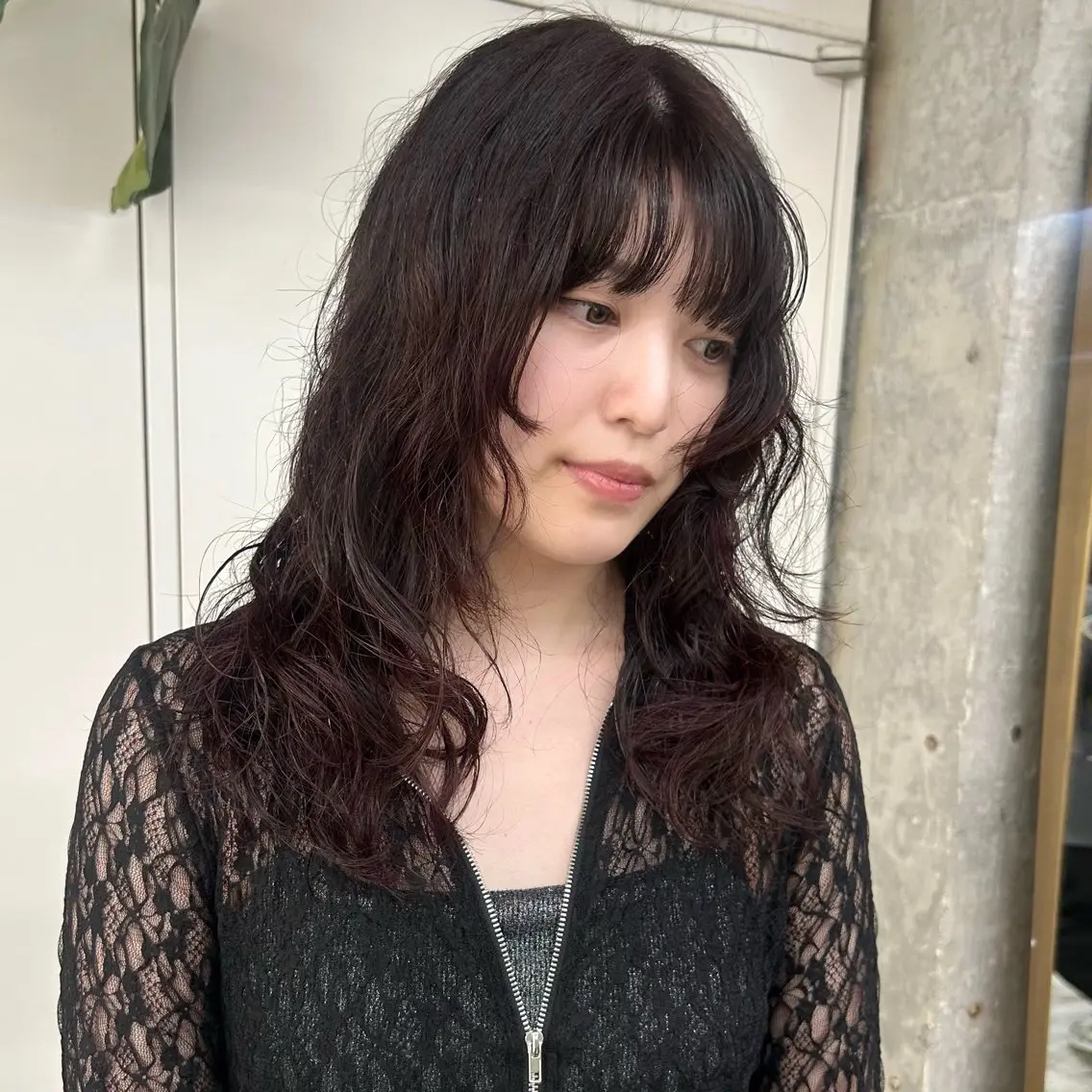 ロング カラー パーマ レイヤーカット カット ヘアカラー パーマ 伊藤ほのか/柔らかパ ーマ/ダブルカラーのヘアスタイル