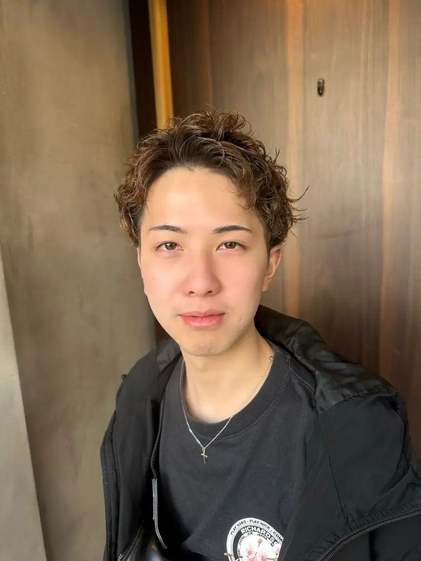 パーマ メンズ マッシュ メンズパーマ プードルパーマ メンズツイストパーマ ツイストスパイラルパーマ 朝楽美髪✨推奨 ◎店長◎Keitaのヘアスタイル