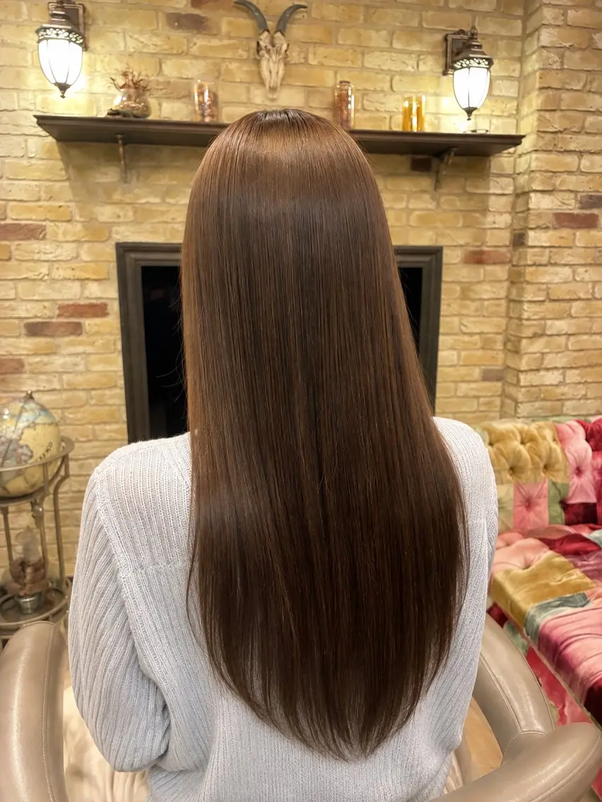 セミロング カット ヘアカラー トリートメント Monan 新宿店のヘアスタイル