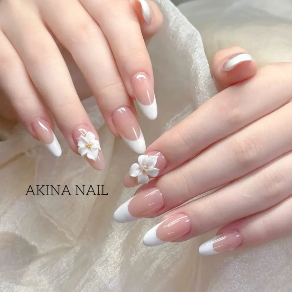 セミロング ハンドネイル Akina Nail 亀戸のネイルデザイン