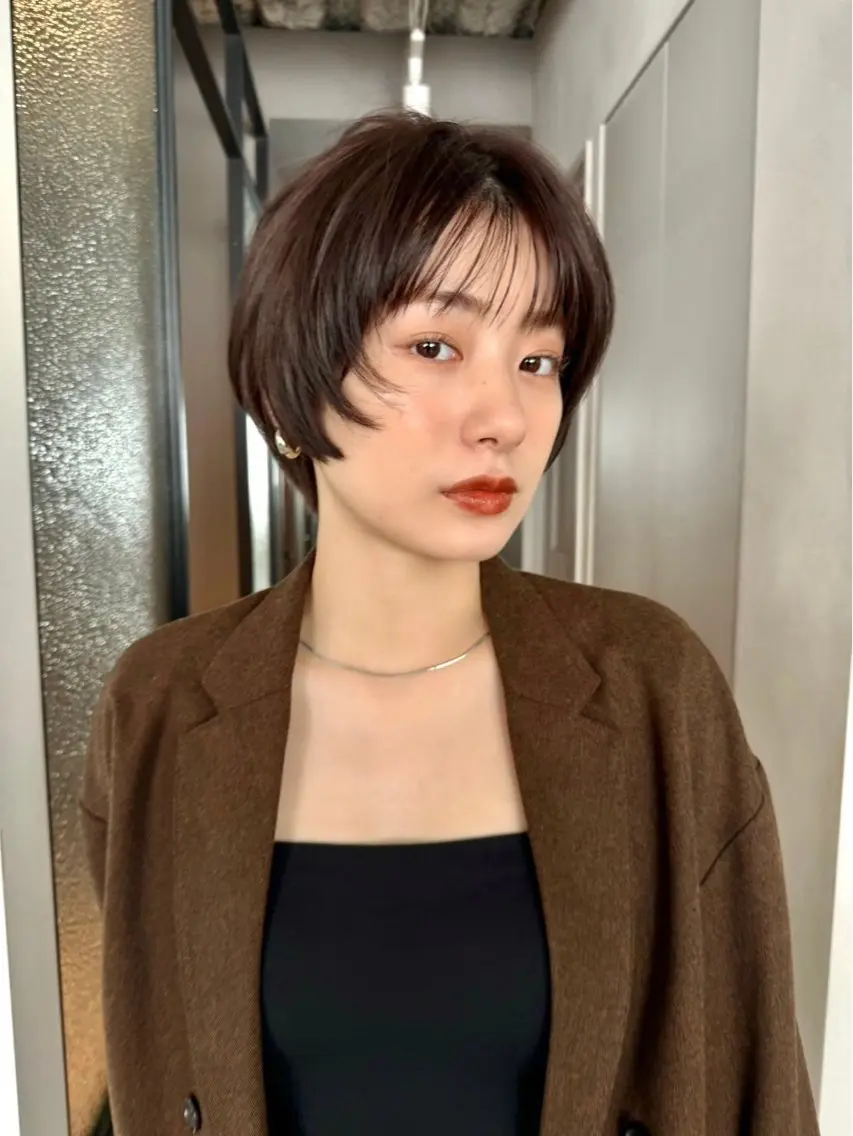 ショート 透明感カラー/似合わ せカット/大島実加永のヘアスタイル