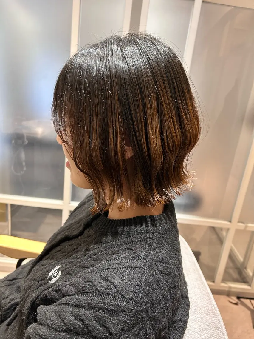 ミディアム 似合わせボブ🫧 丸みショート藤本のヘアスタイル