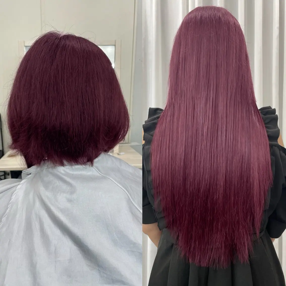 ロング カラー ハイトーンカラー レッドカラー エクステ 韓国風ヘア ロング チョイ インセイのヘアスタイル