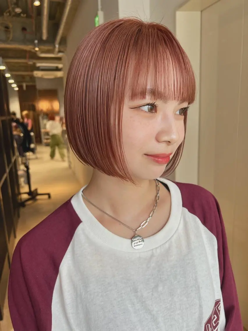 〔新規〕似合わせカット（ボブ）＋ケアブリーチ付きブリーチカラー🌱の写真