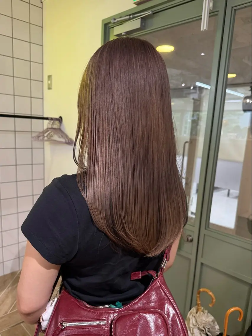 ロング ヘアカラー トリートメント ダブルカラーベージュ 新潟/万代/髙橋魁真のヘアスタイル