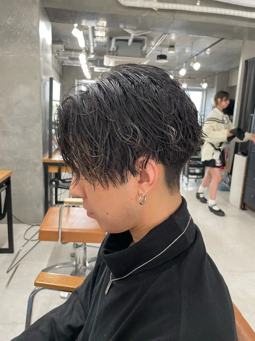 パーマ メンズ カット パーマ トリートメント ヘアセット メンズモテパーマ💙 fuwaのヘアスタイル