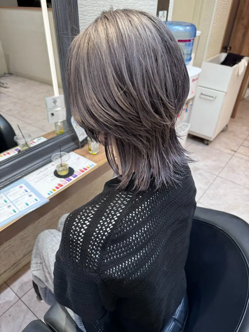 【🫧限定クーポン🫧】🐺ウルフカット＋ダブルカラー+3stepトリートメント🌿（ロング料金別途）の写真