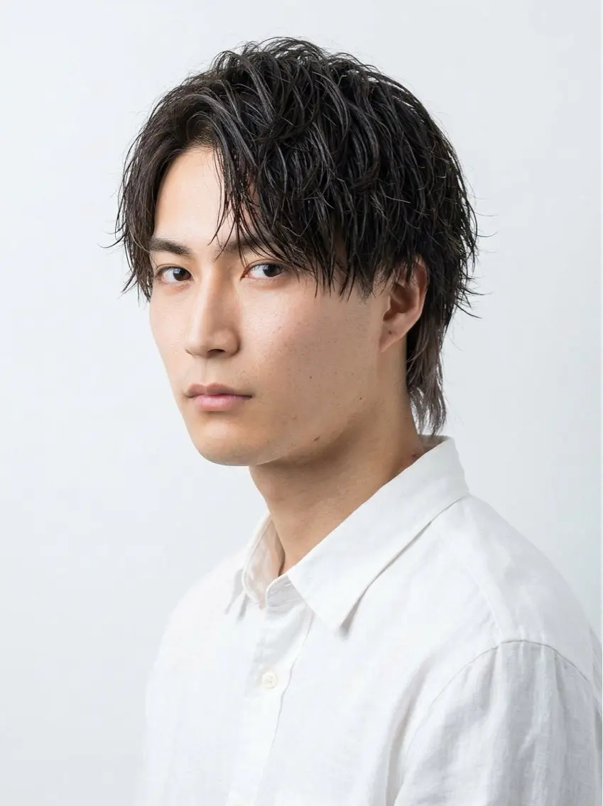 ショート パーマ メンズ センターパート メンズパーマ 心斎橋メンズサロン リベルテグリットのヘアスタイル