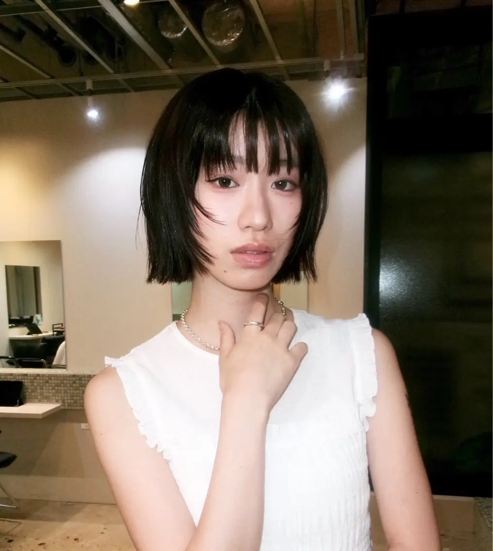 ミディアム ワンレンボブ ボブ 髪質改善 外ハネヘア カット ヘアカラー 林 コウセイ【三軒茶屋】のヘアスタイル