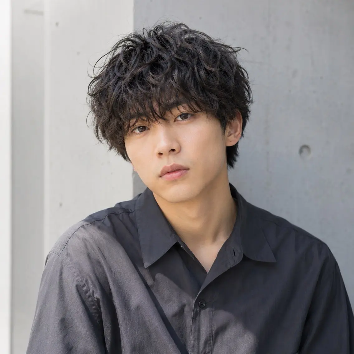 パーマ メンズ カット パーマ 深町 航波のヘアスタイル