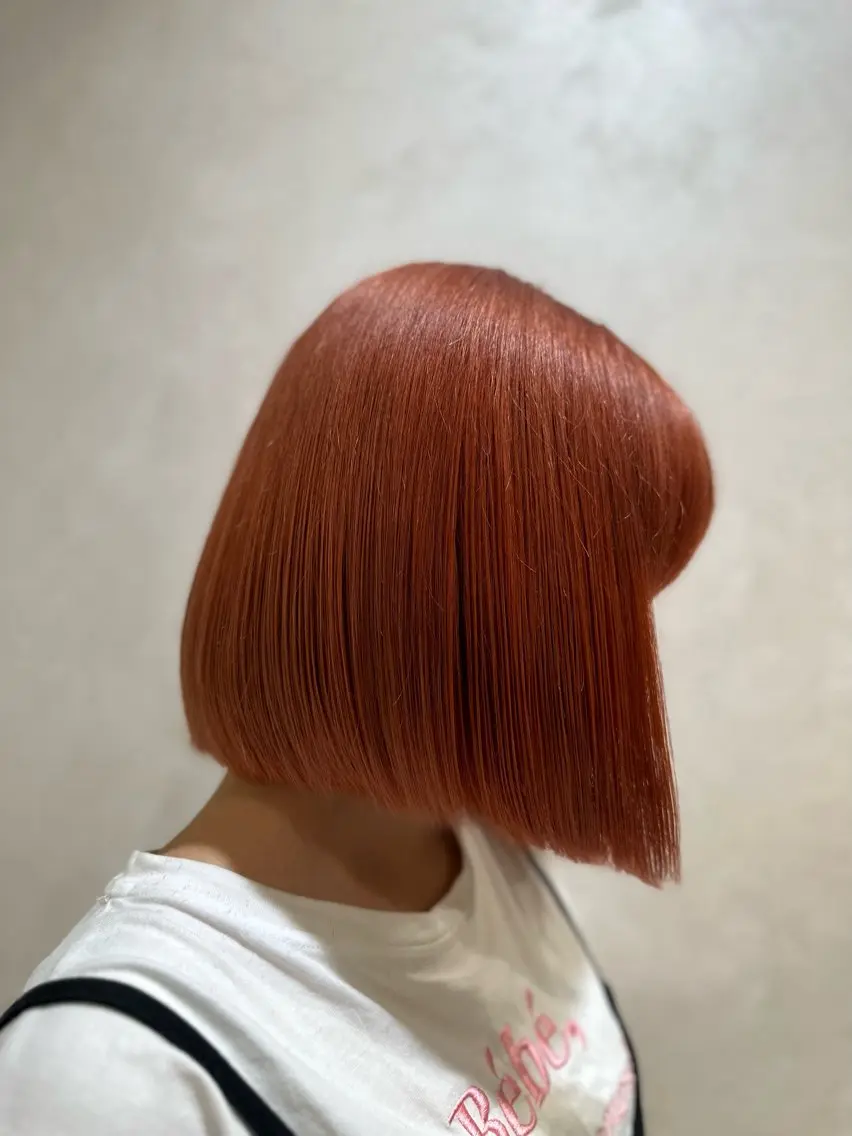 ミディアム ボブ 💈原宿指名No.1 センターパート💈のヘアスタイル