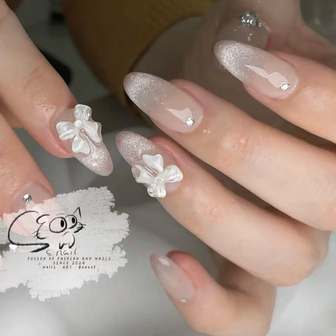 ネイル アートネイル チークネイル フレンチネイル グラデーション マグネットネイル S.nail _のネイルデザイン