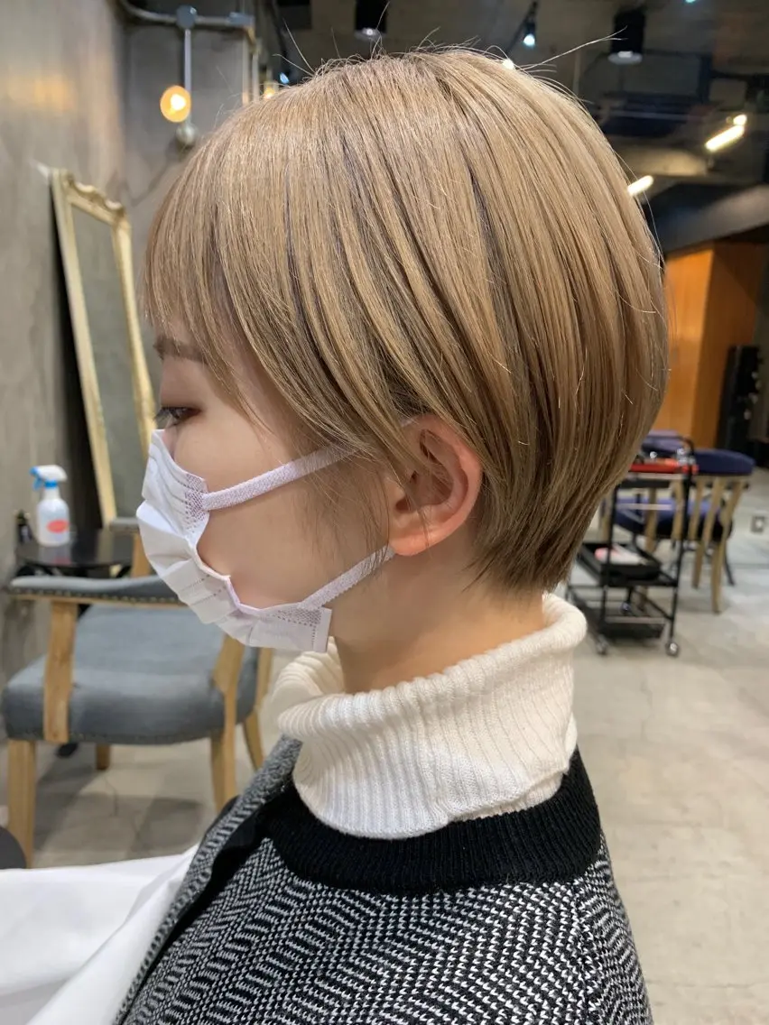ショート カラー パーマ ヘアアレンジ くびれレイヤー/艶 カラー　MADOKAのヘアスタイル