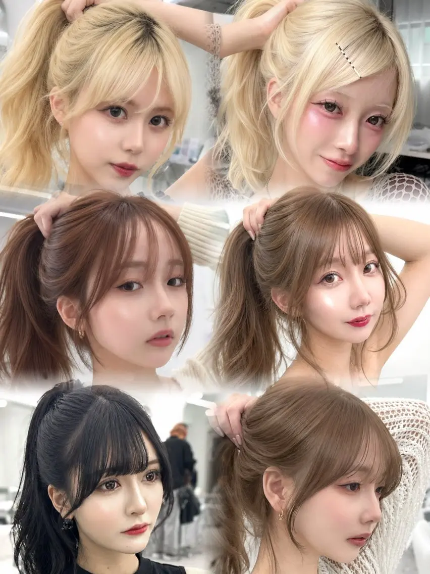 ロング カット ヘアカラー トリートメント ヘッドスパ 盛れる顔周り✨韓国 レイヤーkanatoのヘアスタイル
