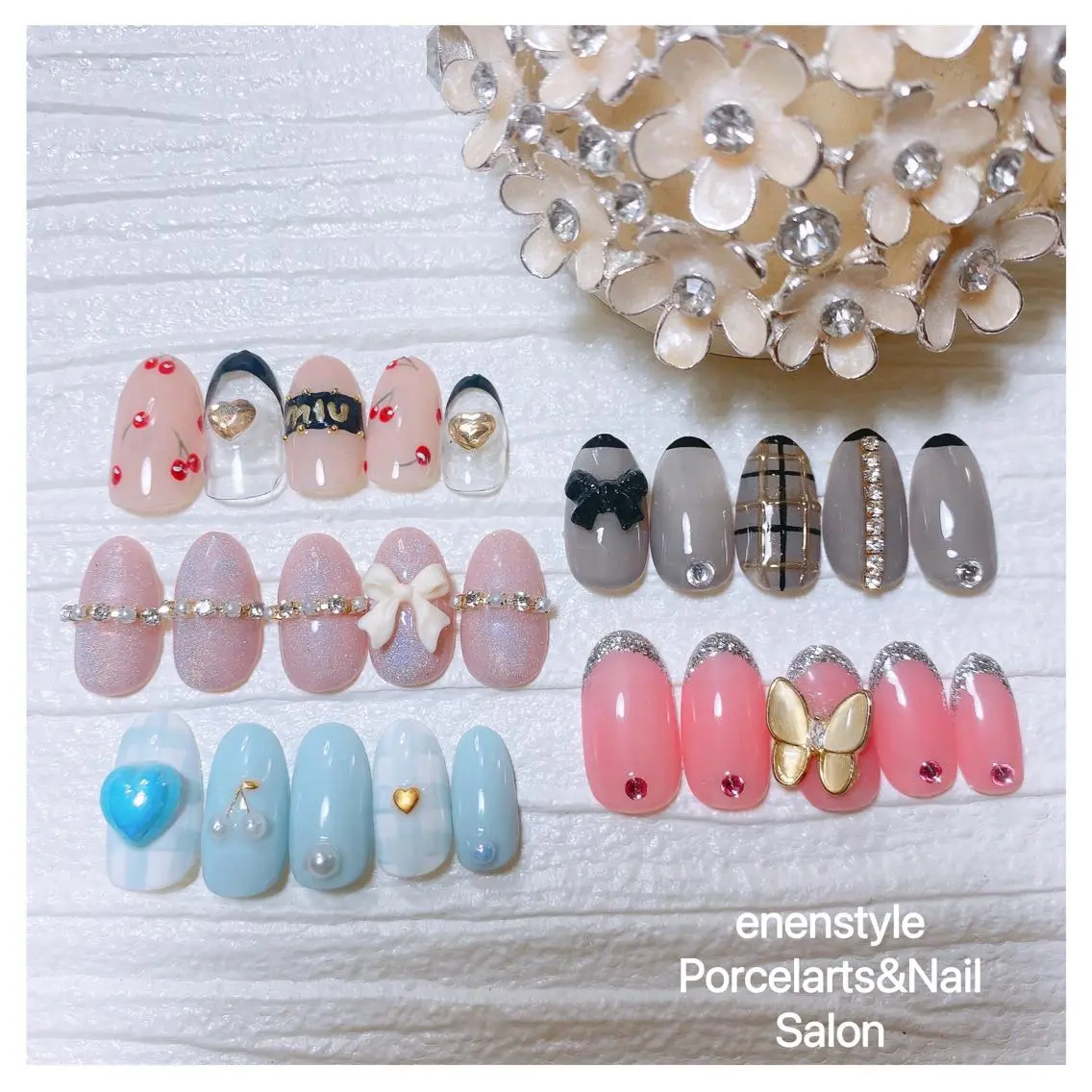ミディアム ネイル 🐾enen style 🐾のネイルデザイン