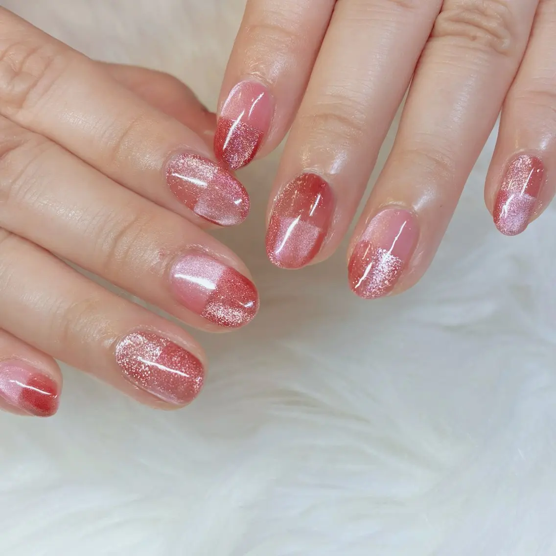 ネイル フレンチネイル マグネットネイル マグネットフレンチ オンブレフレンチ ハンドネイル kanako nail🌷のネイルデザイン