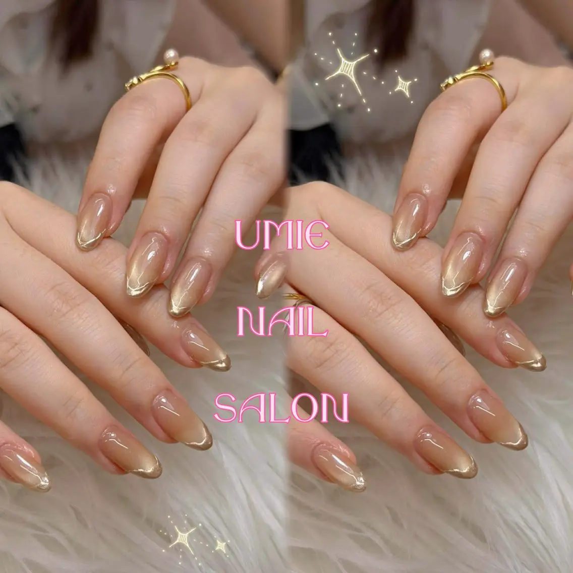ネイル フットネイル フレンチネイル グラデーション キラキラネイル 韓国ネイル UMIE NAIL SALONのネイルデザイン