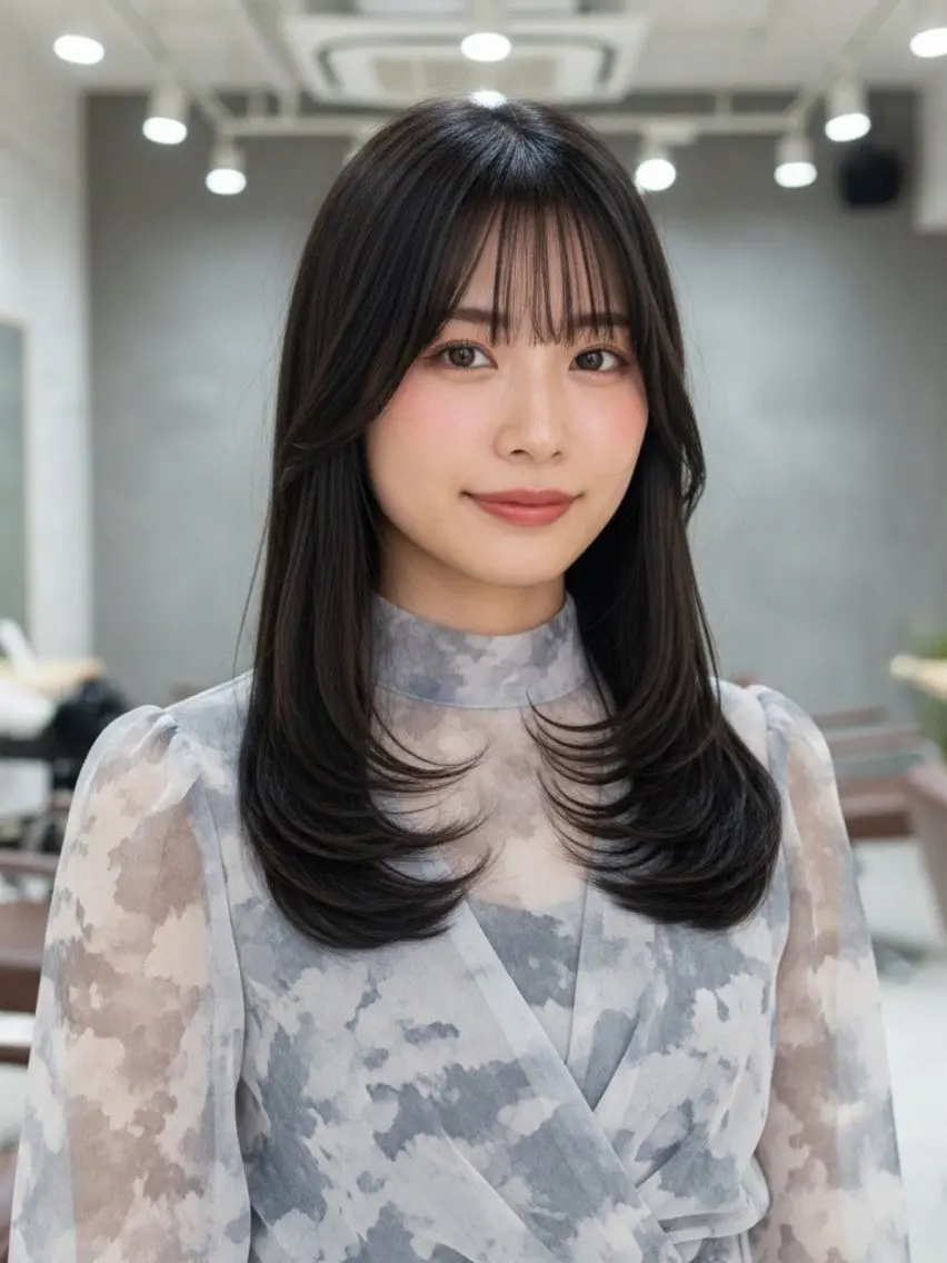 【くびれ感✨】韓国風レイヤーカットの写真