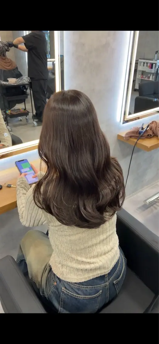 ロング カラー ヘアアレンジ ヘアカラー レイヤー×透明感カラ ーHAYATOのヘアスタイル