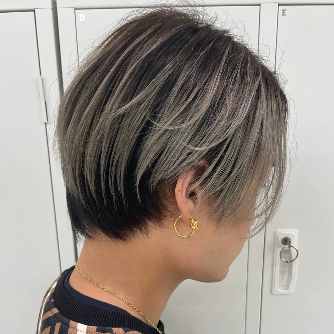 ショート カラー カット ヘアカラー トリートメント 奥山義進/大宮 /ダブルカラーのヘアスタイル
