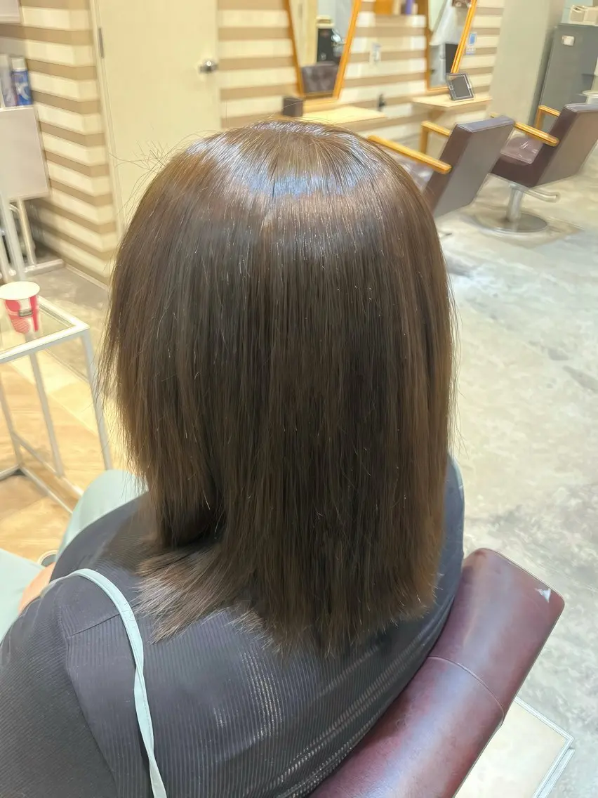 前髪縮毛矯正の写真