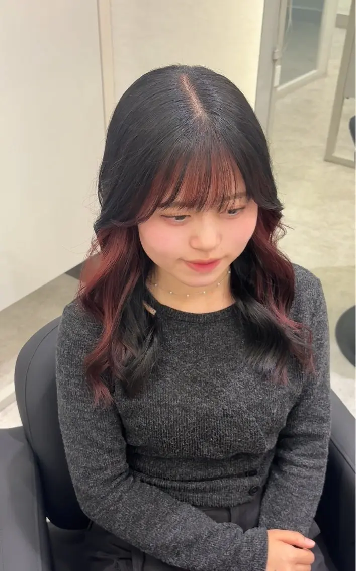ミディアム カット ヘアカラー よしえ /心斎橋美容室のヘアスタイル