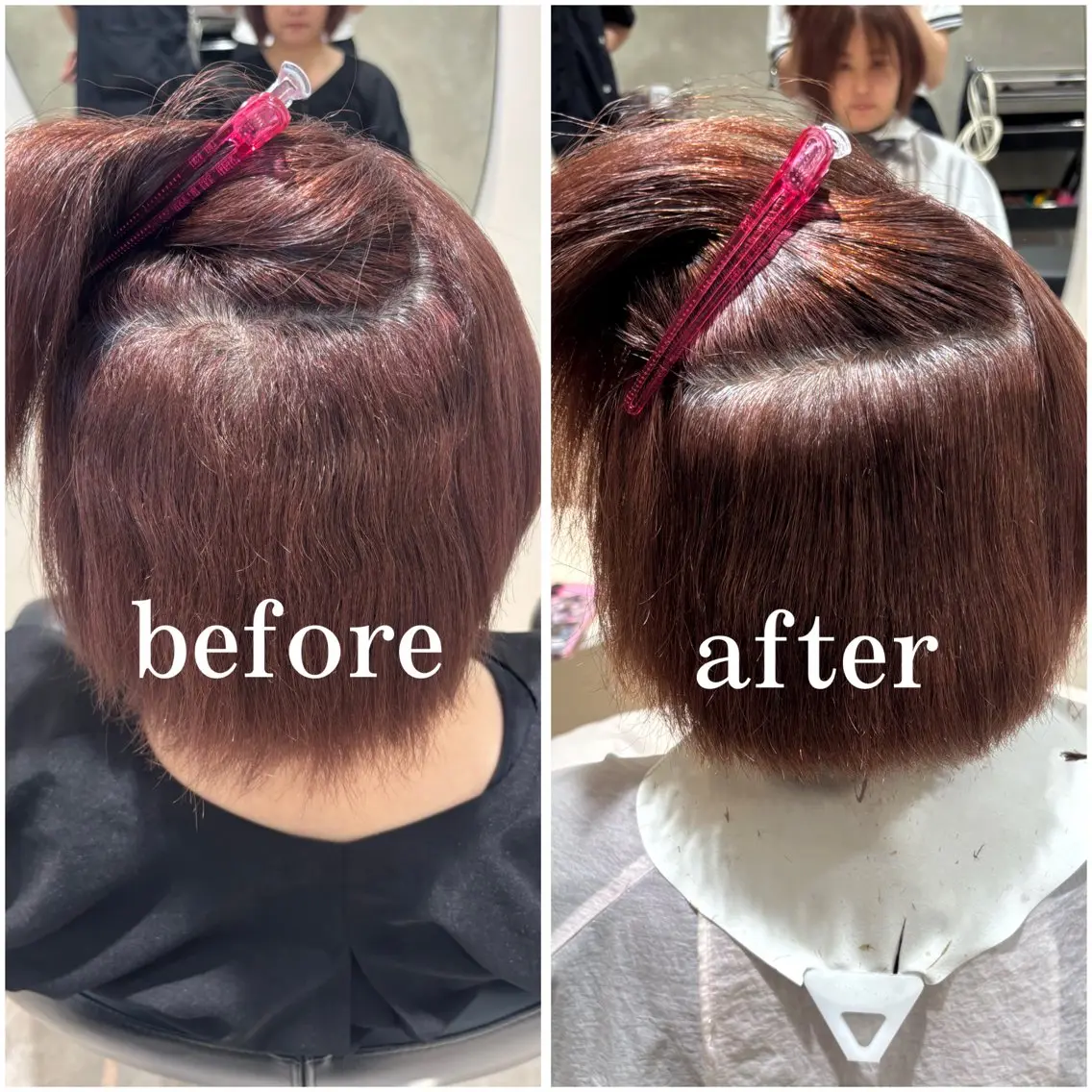 ショート 縮毛矯正 🧸艶髪🫧🎀 岡由紀乃のヘアスタイル