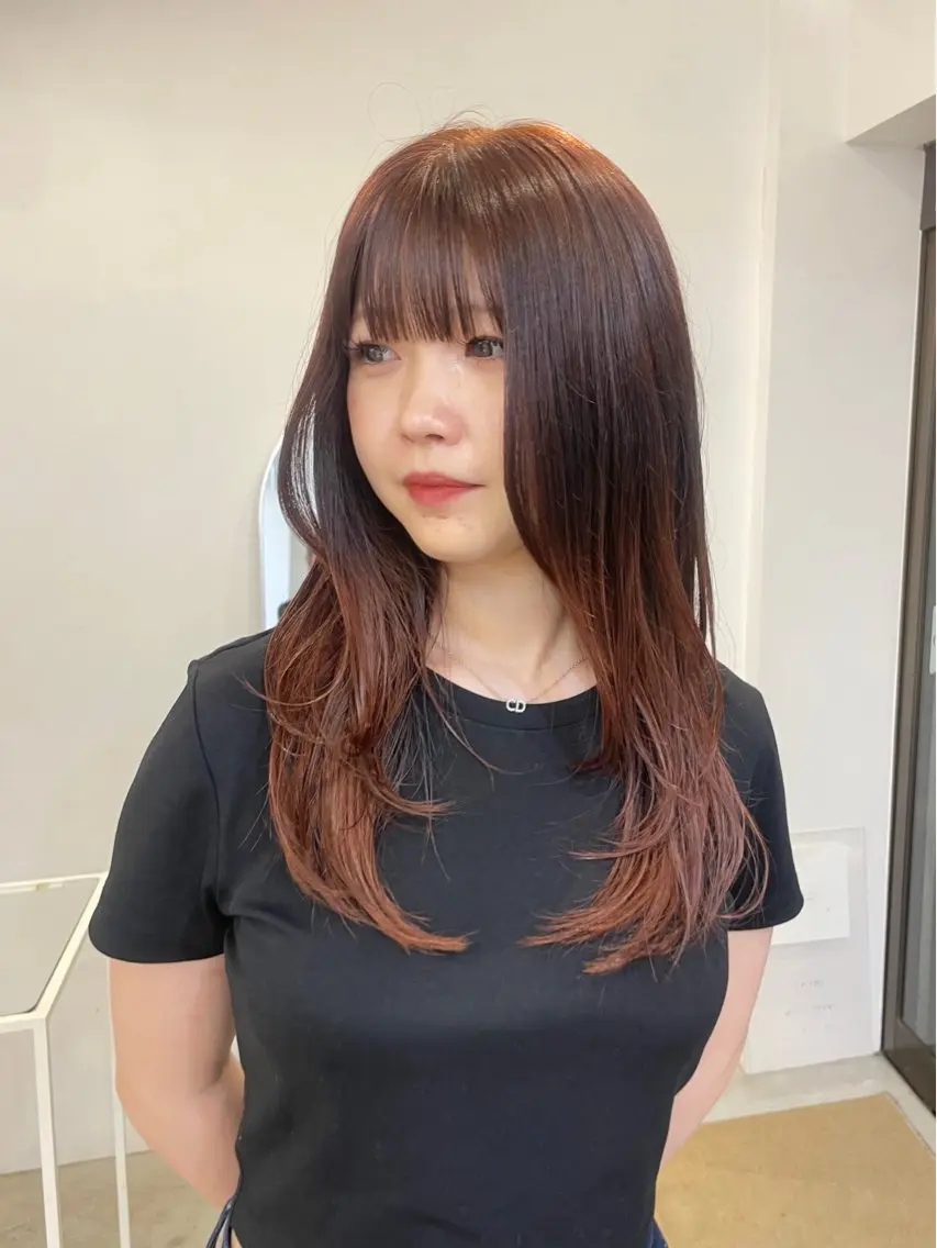 ロング カット mihane fit hueのヘアスタイル