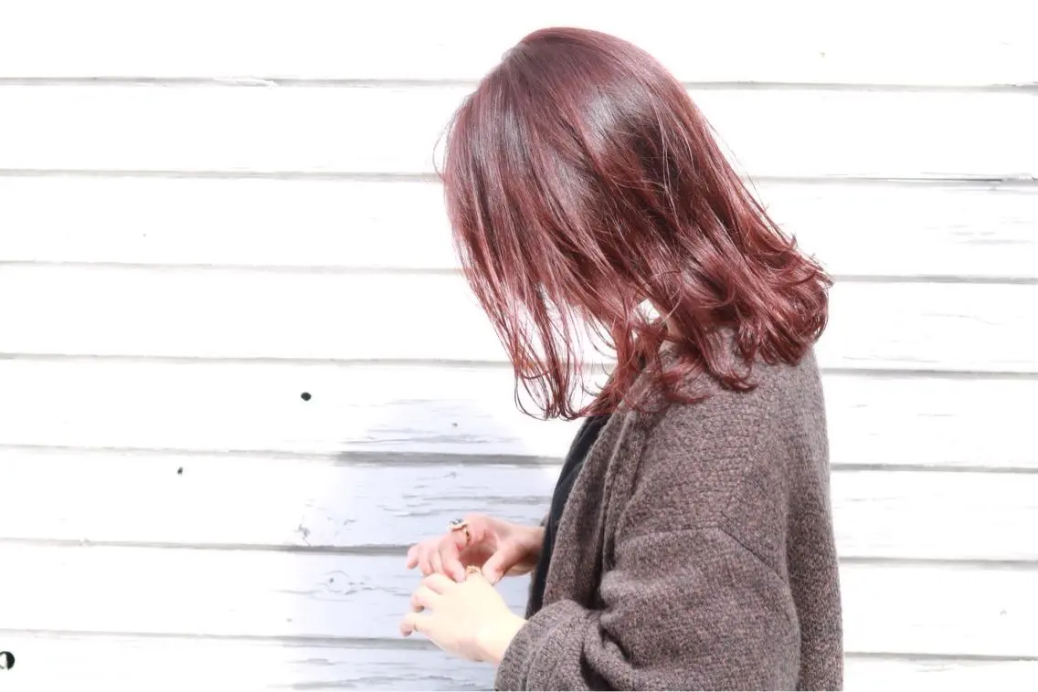 ミディアム カラー ピンクカラー カット ヘアカラー トリートメント 松田卓也🌟髪質改善 🌟縮毛矯正🌟艶髪のヘアスタイル