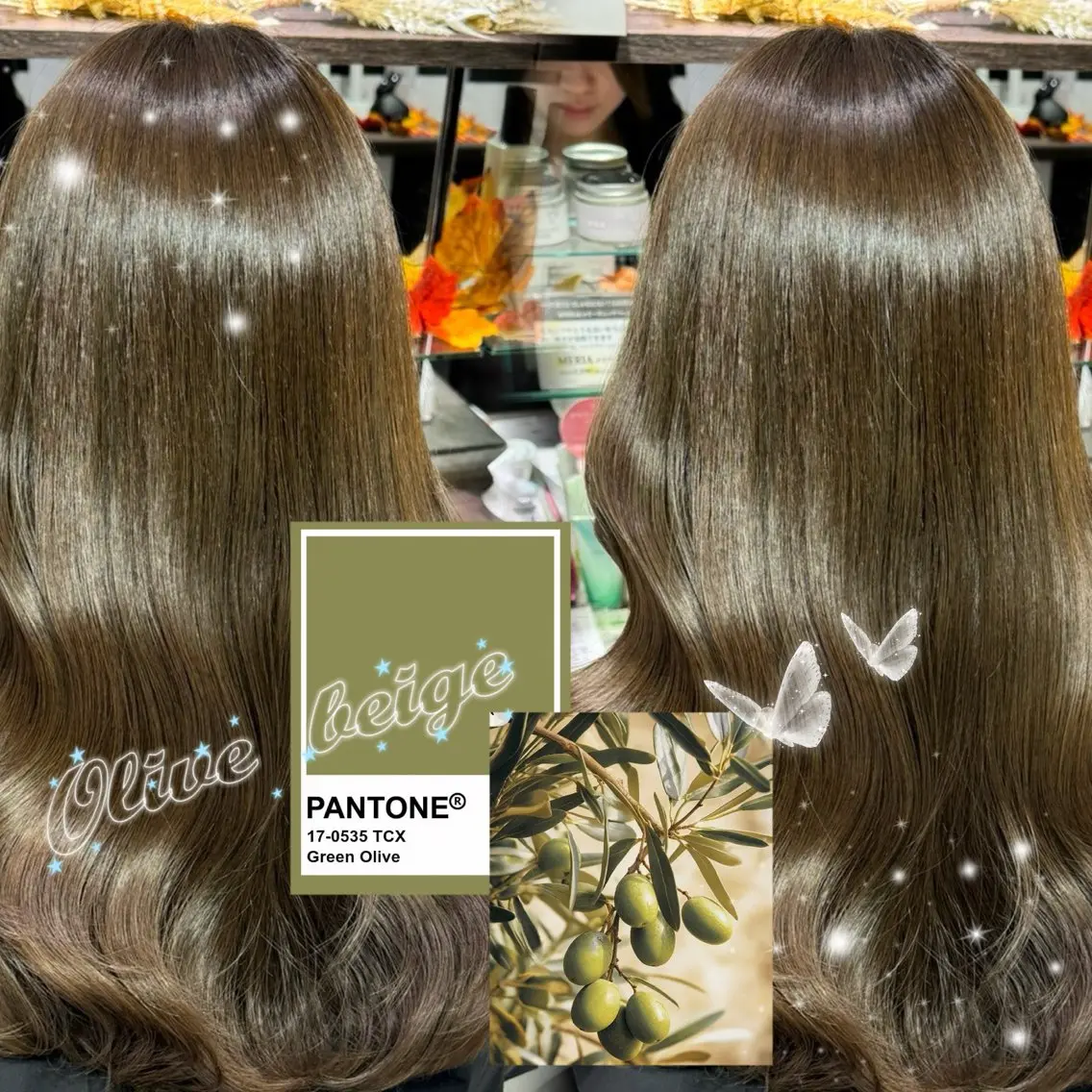 ロング カラー ベージュカラー ブラウンカラー 透明感カラー オリーブベージュ ヘアカラー しゅり🍎/アレンジ 🎀/髪質改善✨️のヘアスタイル