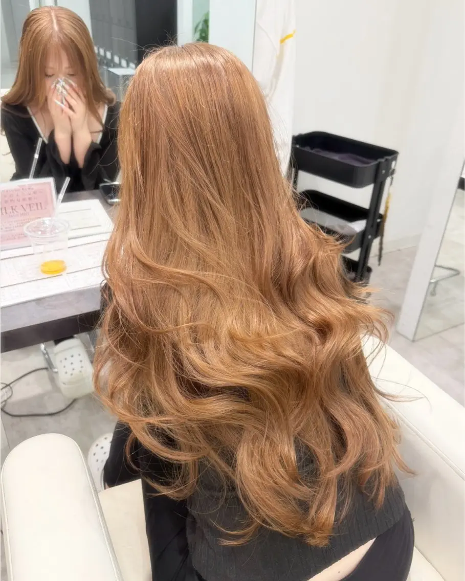 ロング カット ヘアカラー トリートメント 渋谷髪質改善/レイヤ ー/カラー/結華🩶のヘアスタイル