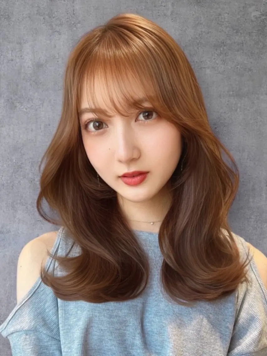 ミディアム カット ヘアカラー トリートメント 田村 聖輝のヘアスタイル