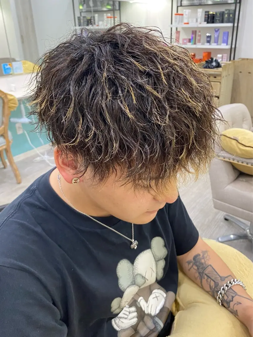 パーマ メンズ マッシュ 刈り上げ 【メンズ専門】 髙橋琉偉のヘアスタイル