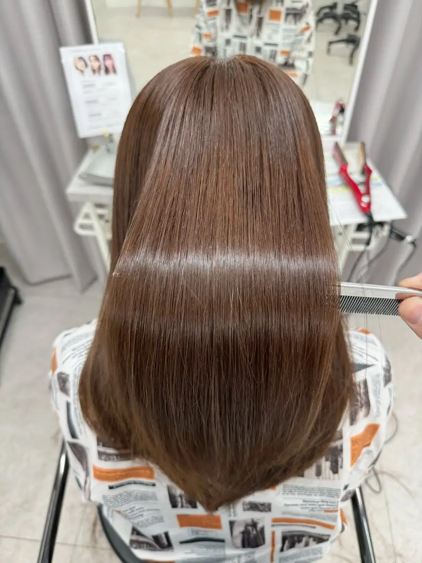 ロング カラー 髪質改善 縮毛矯正 カット 縮毛矯正 トリートメント 縮毛矯正×髪質改善 店長　DAITOのヘアスタイル