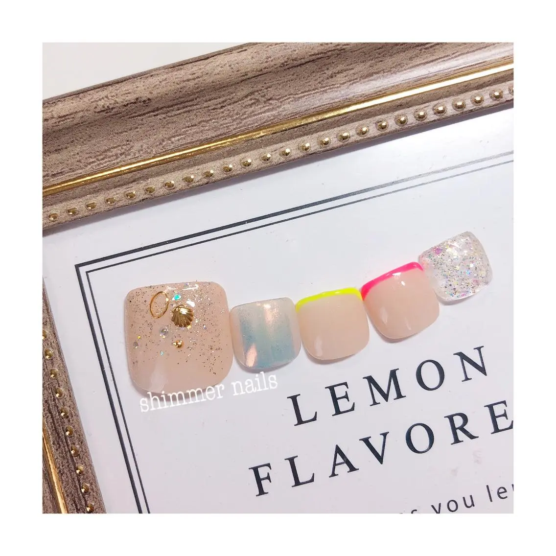 ネイル フットネイル shimmer nailsのネイルデザイン