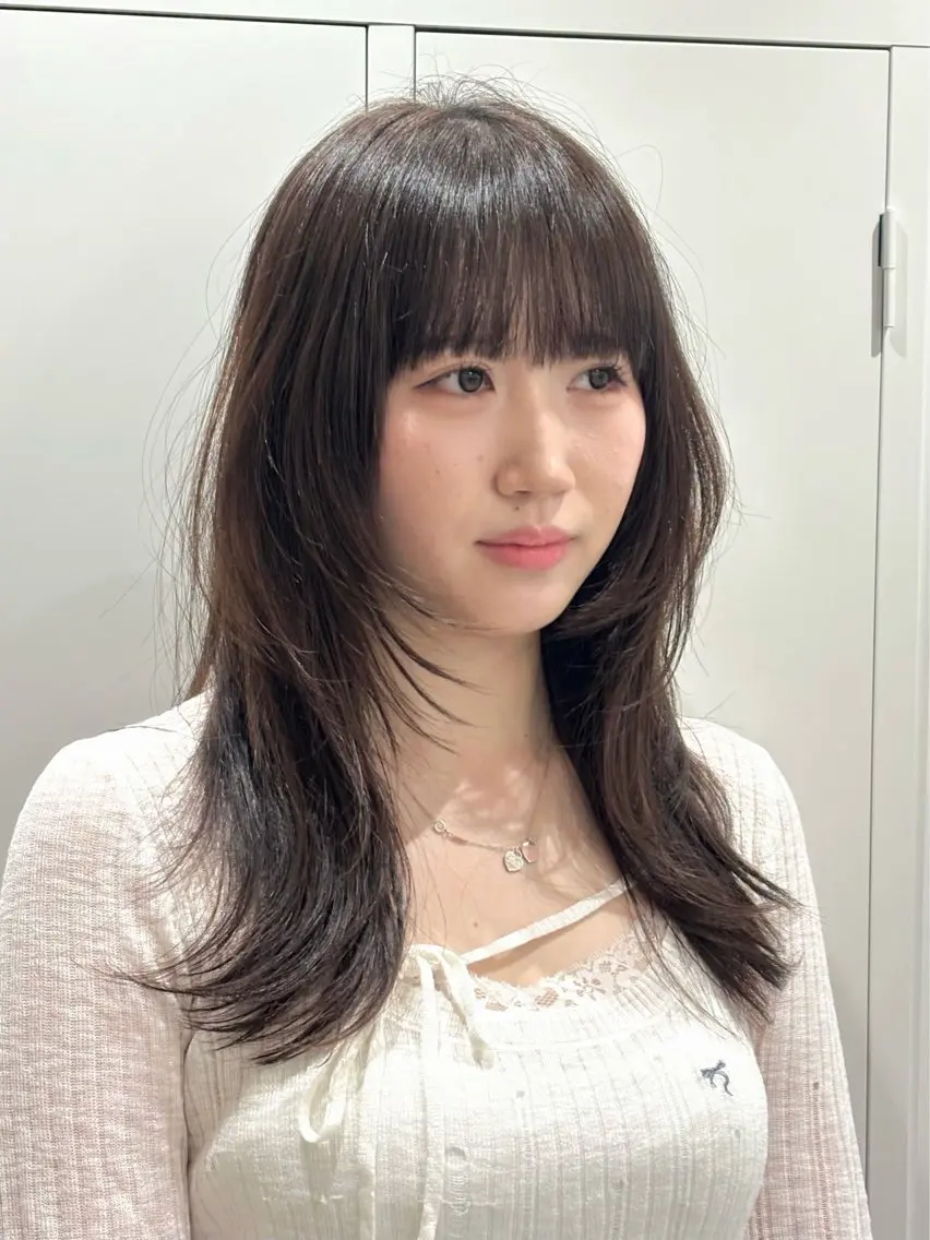ロング カット トリートメント レイヤーカット🍒韓 国ヘア🍒ひかりのヘアスタイル