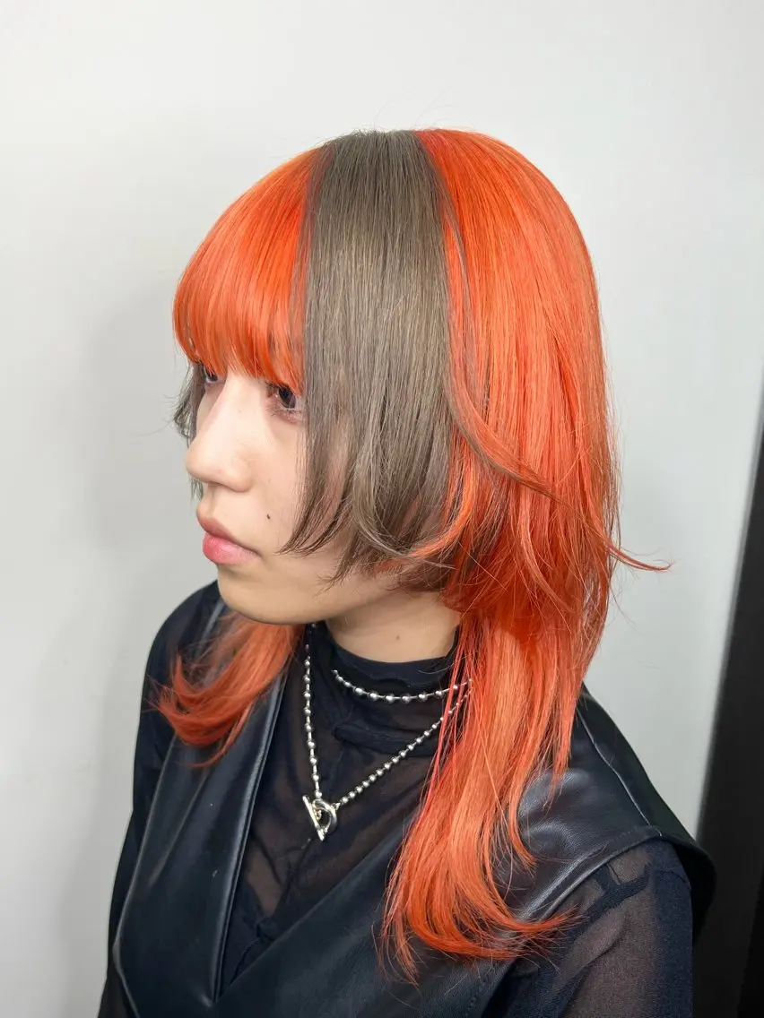 ミディアム カラー トリートメント ウルフカット カット トリートメント 🐺ウルフカット特化 ショート募集/今川のヘアスタイル