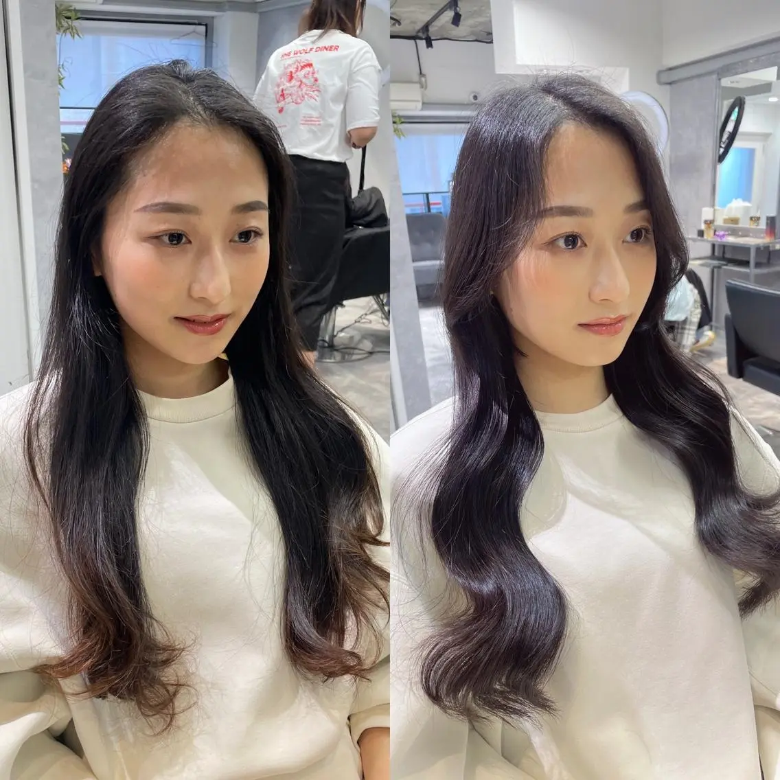 ロング カラー 透明感カラー🇰🇷 レイヤー✨桑原　研太のヘアスタイル