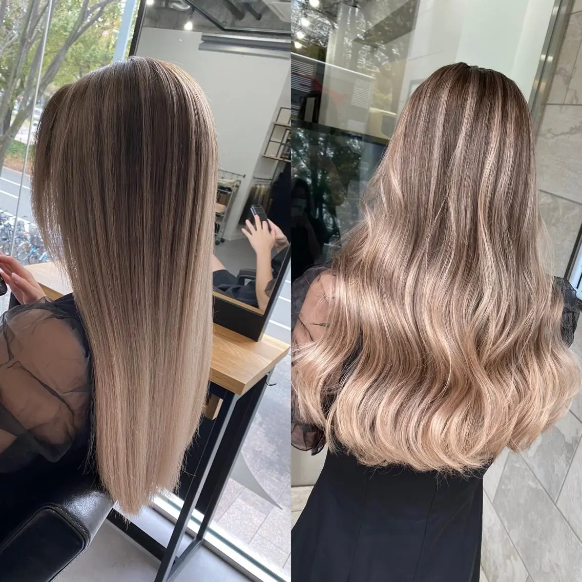 ロング カラー ✨ブリーチ無し 透明感HIDEのヘアスタイル