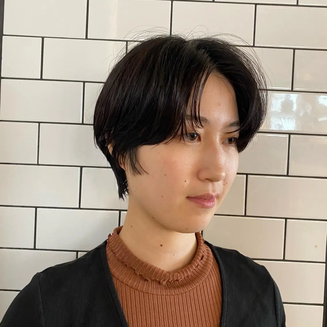 ショート ハンサムショート ショートヘア Yuki☺︎パーマ レイヤーカットのヘアスタイル