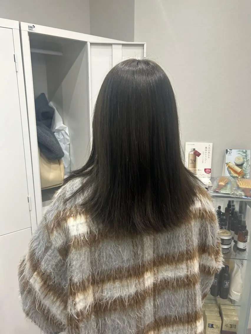 ミディアム カラー ヘアアレンジ グレージュ オリーブグレージュ オリーブグレー ヘアカラー ボブ /ニュアンス/ satomi🧸💖のヘアスタイル