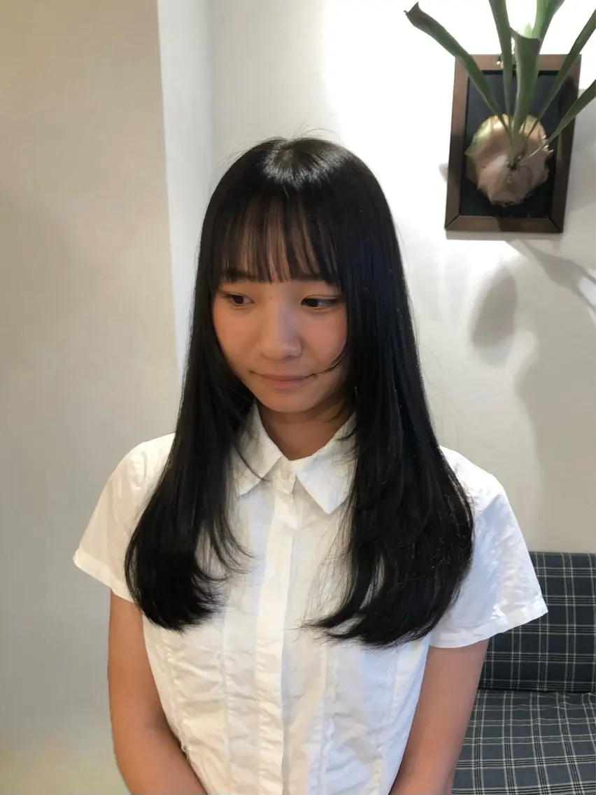 ロング カット 竹口 莉央のヘアスタイル