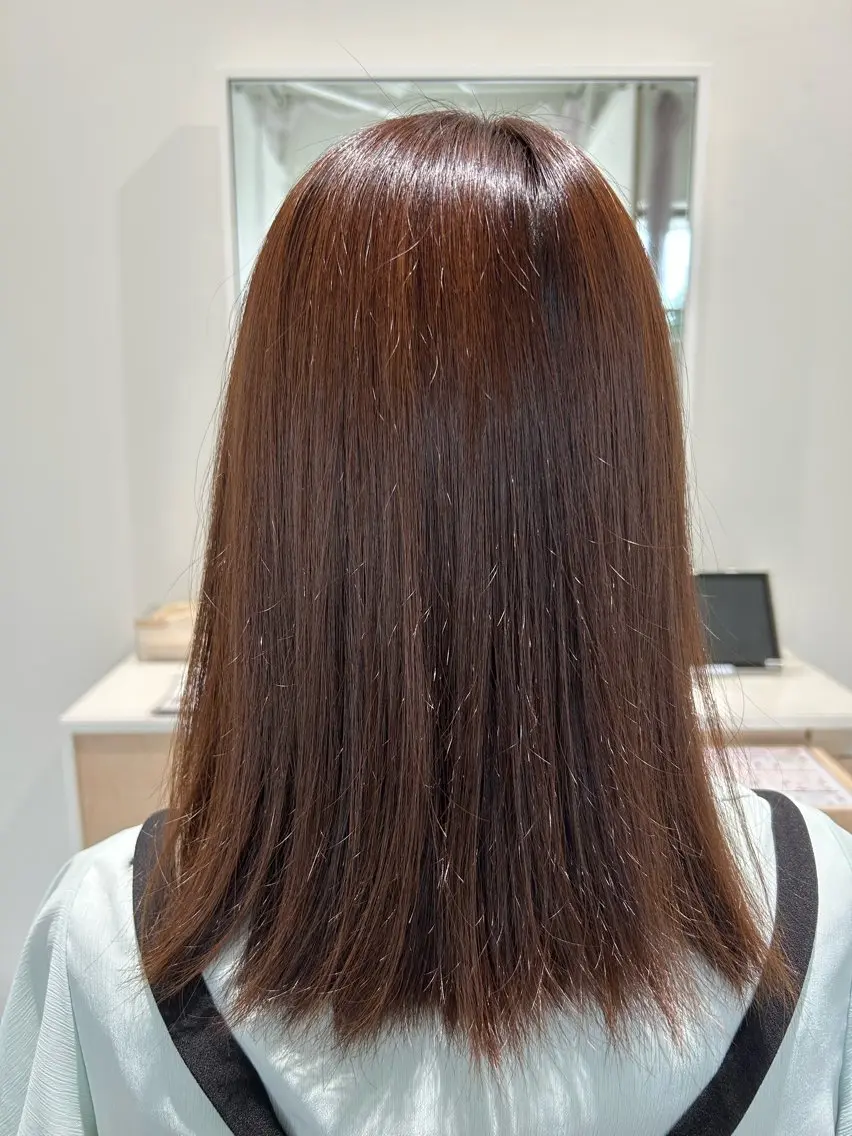 ミディアム カラー ヘアカラー 森本 愛未のヘアスタイル