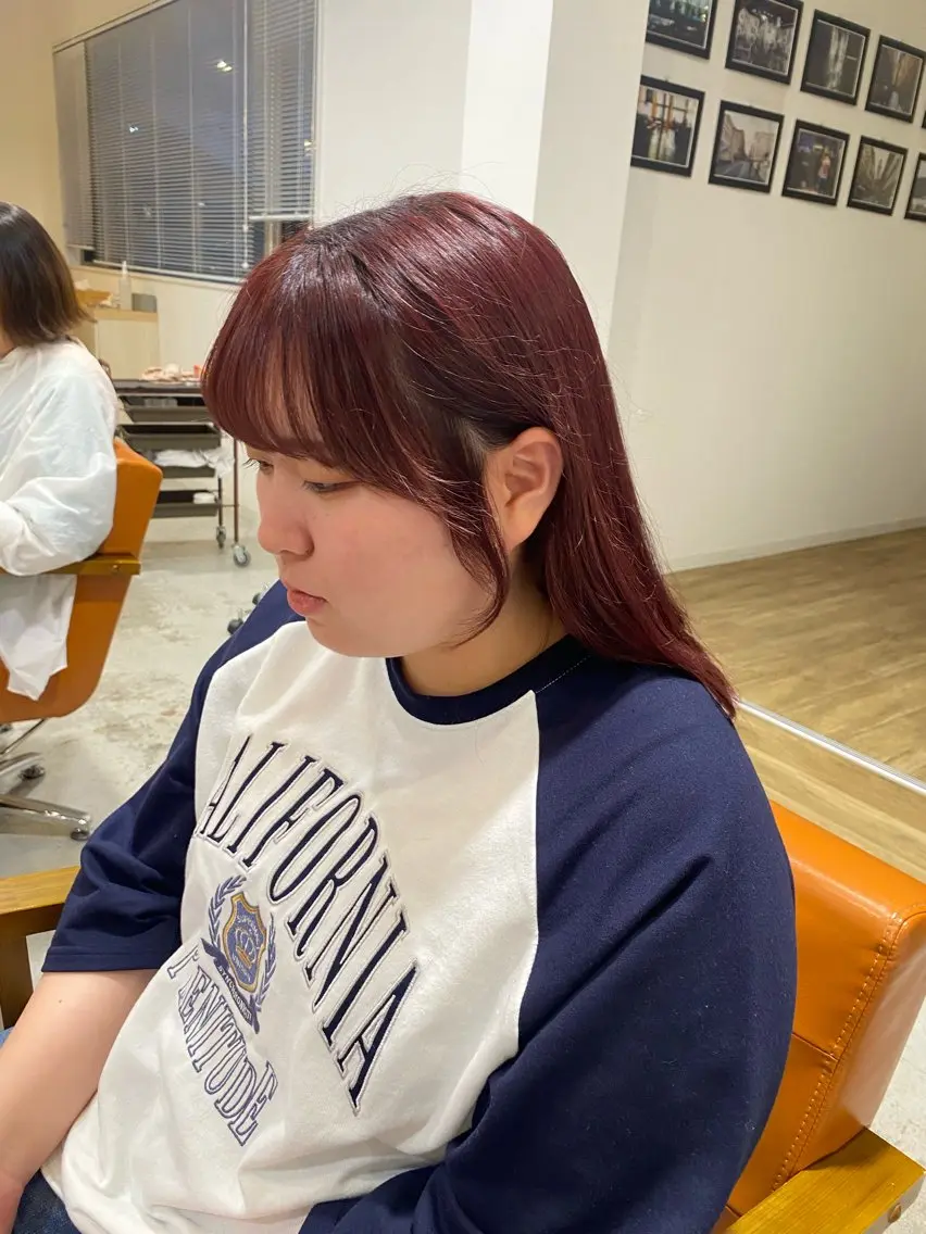 ミディアム 顔周りカット yunica Momokaのヘアスタイル