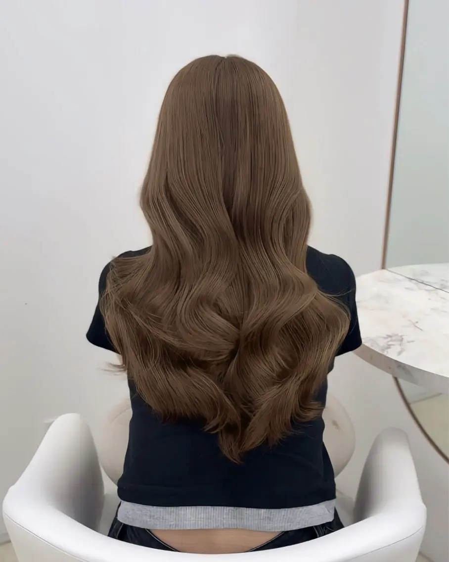 ロング カラー ヘアカラー miyuu/ベージュ ブリーチなしWカラーのヘアスタイル
