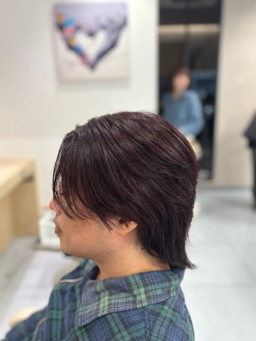 ショート カラー メンズ カット ヘアカラー メンズ特化韓国風 パーマスタイル/りんのヘアスタイル